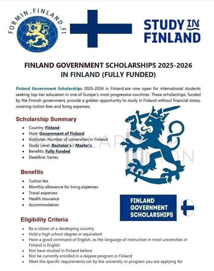 Finland Goverment Scholarship