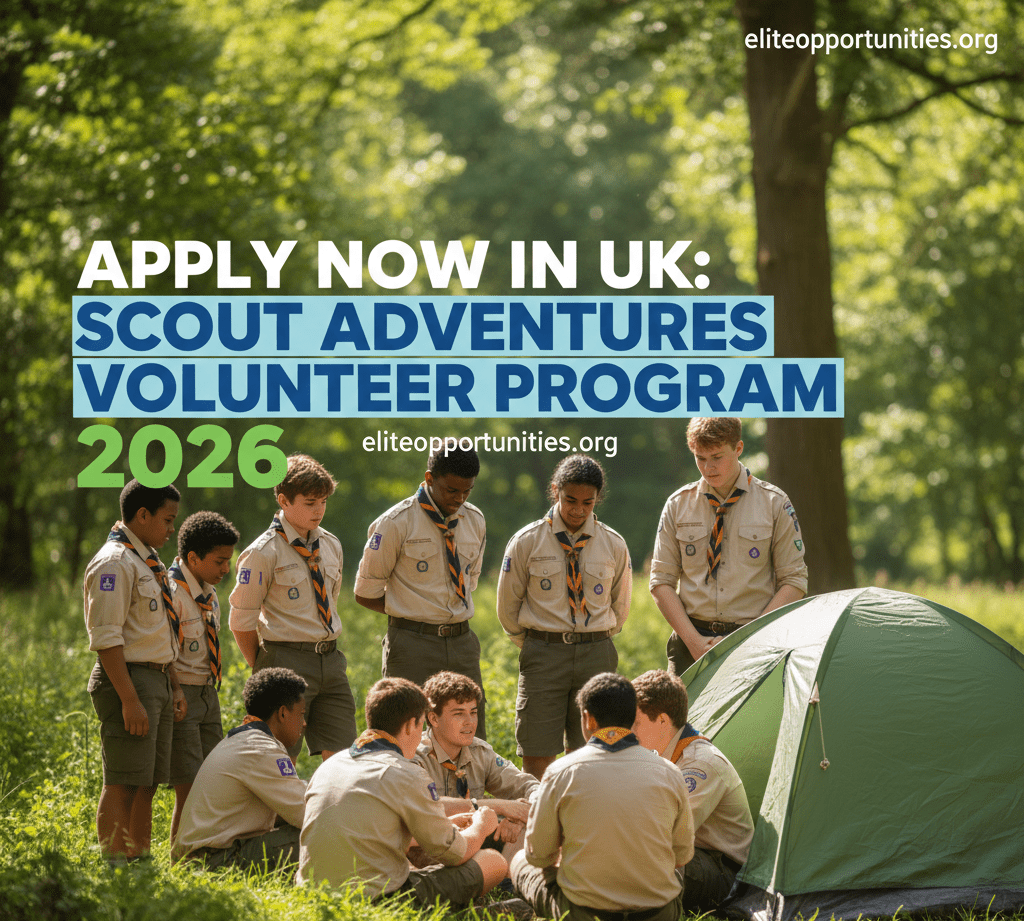 Apply now in UK: Scout Adventures Volunteer Program 2026