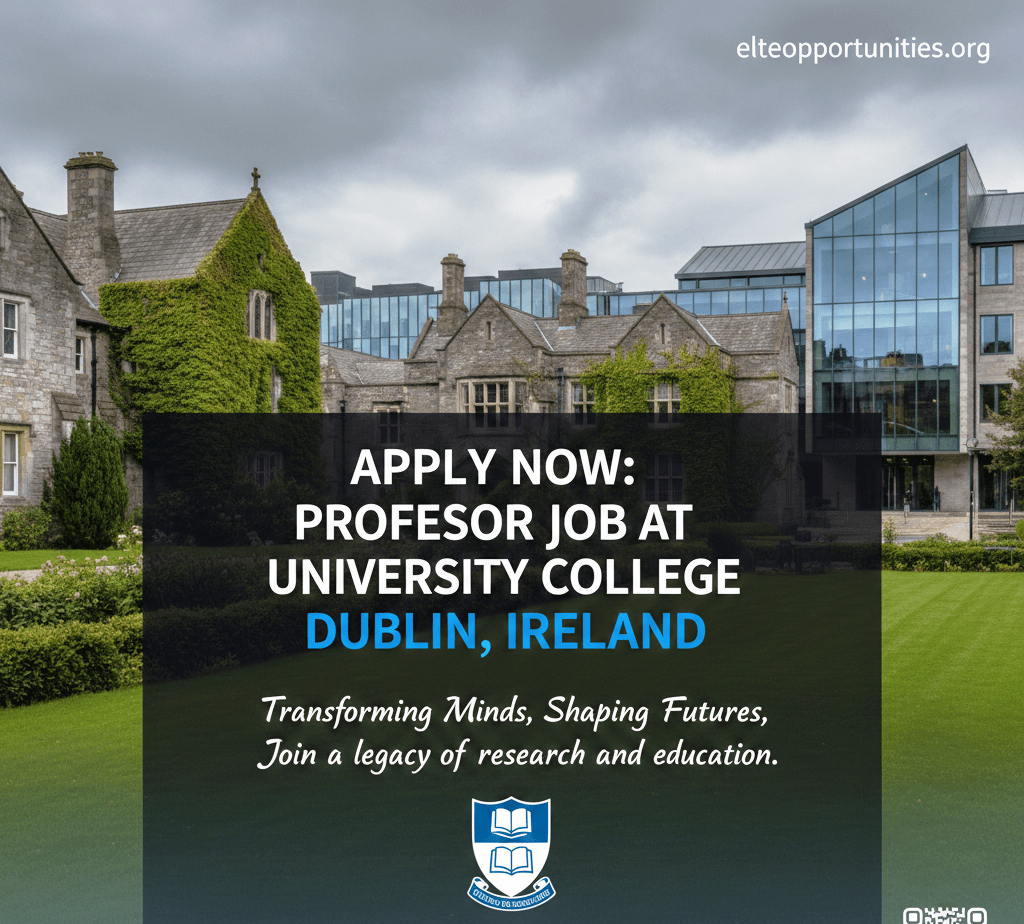 Apply now: Professor Job at University College Dublin, Ireland