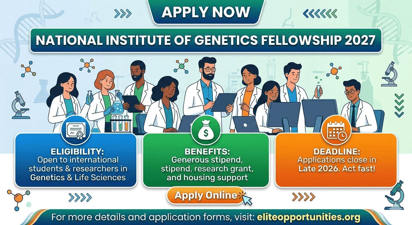 Apply now National Institute of Genetics Fellowship 2027