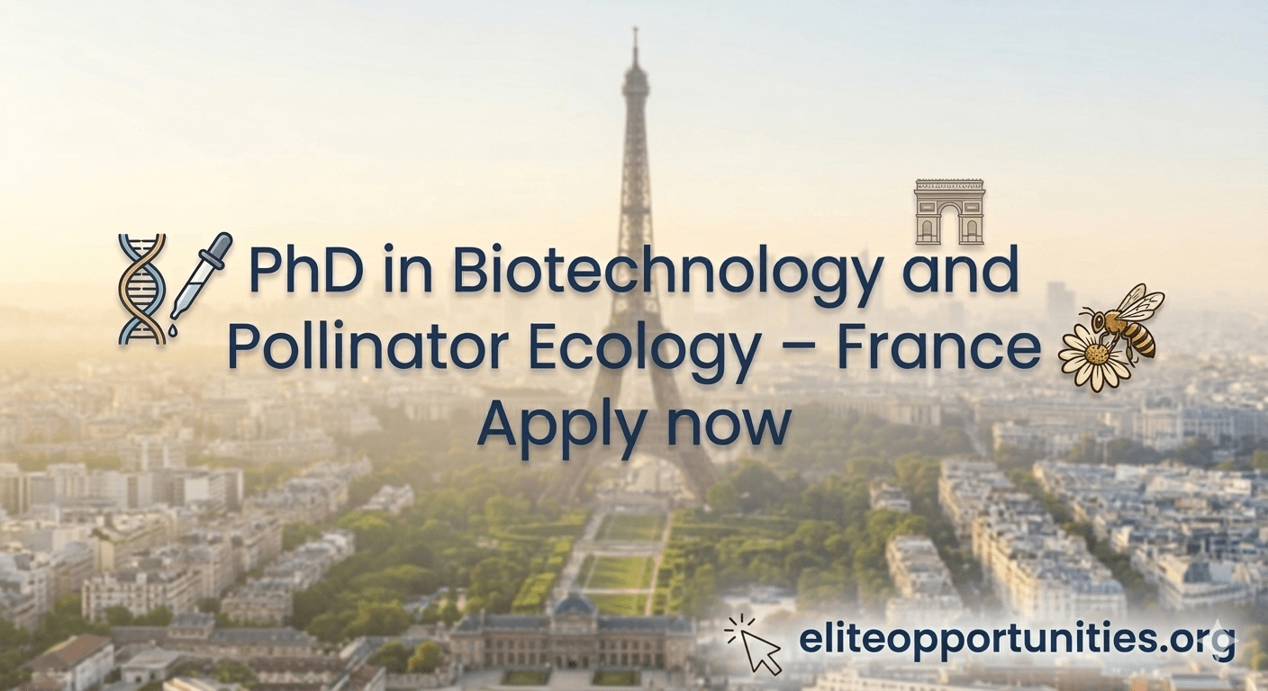 Research PhD in Biotechnology and Pollinator Ecology – France Apply now create simple image